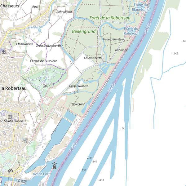 Plan cartographique de Le Stangengiessen