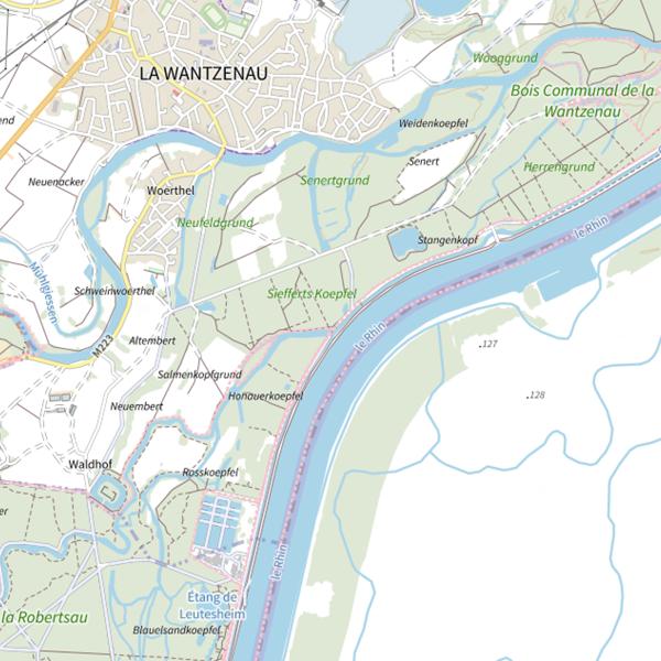 Plan cartographique de Le Steingiessen