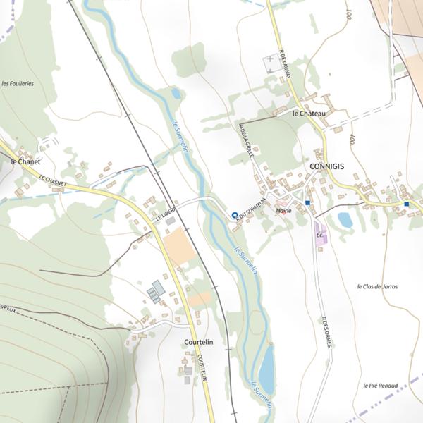 Plan cartographique de Le Surmelin (Aisne)
