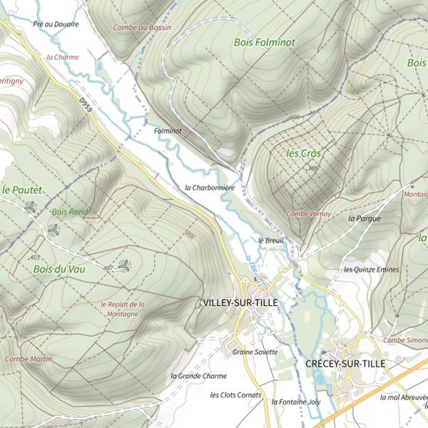 Plan cartographique de Le Terreau