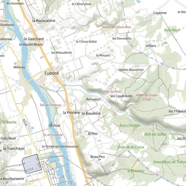 Plan cartographique de Le Theil