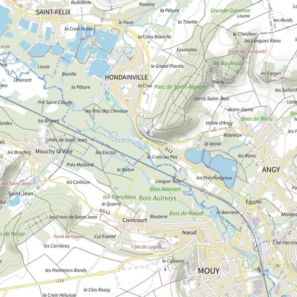 Plan cartographique de Le Thérain
