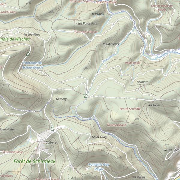 Plan cartographique de Le Tiefenbach
