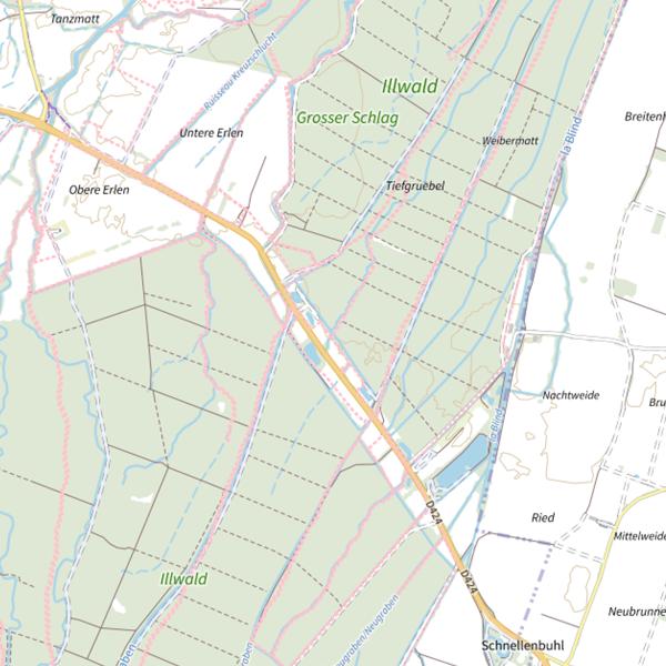 Plan cartographique de Le Tiefgrubel Gross