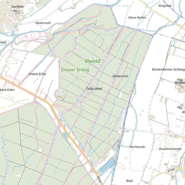 Plan cartographique de Le Tiefgrubel Klein