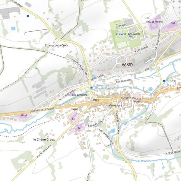 Plan cartographique de Le Tortillon