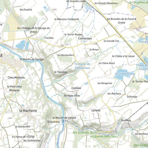 Plan cartographique de Le Toureau