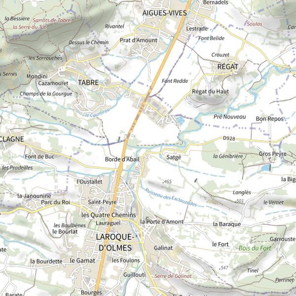 Plan cartographique de Le Touyre 2ème catégorie