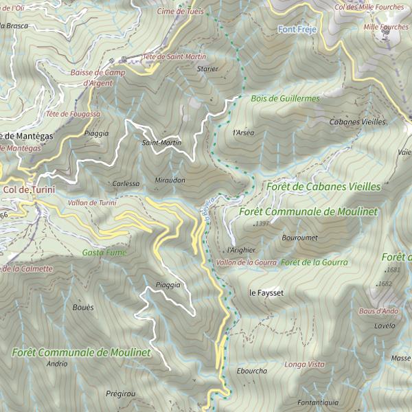 Plan cartographique de Le Trabuc