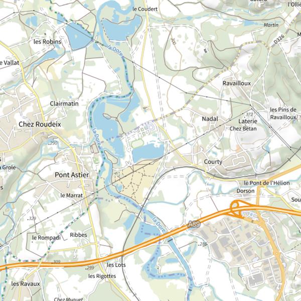 Plan cartographique de Le Trou du golf