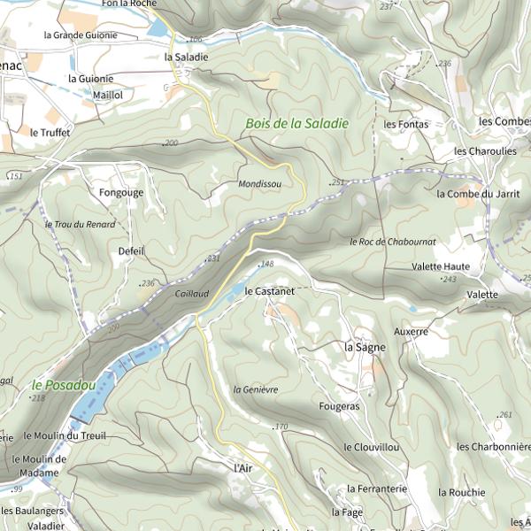Plan cartographique de Le Turançon