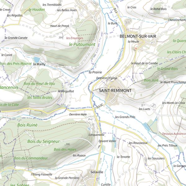 Plan cartographique de Le Vair