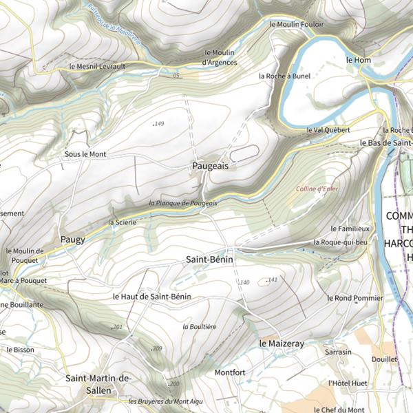 Plan cartographique de Le Val Québert
