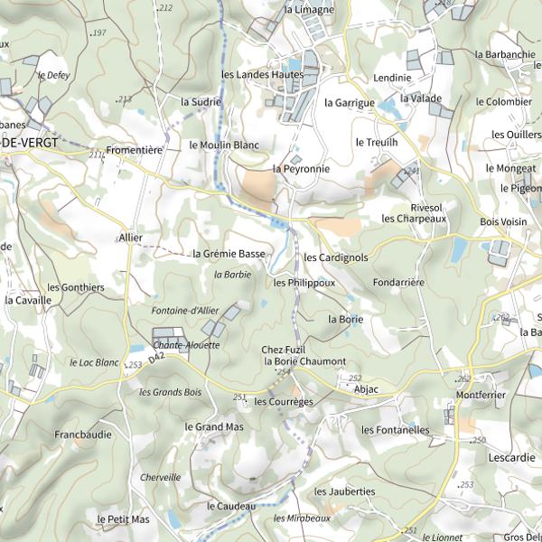Plan cartographique de Le Vern