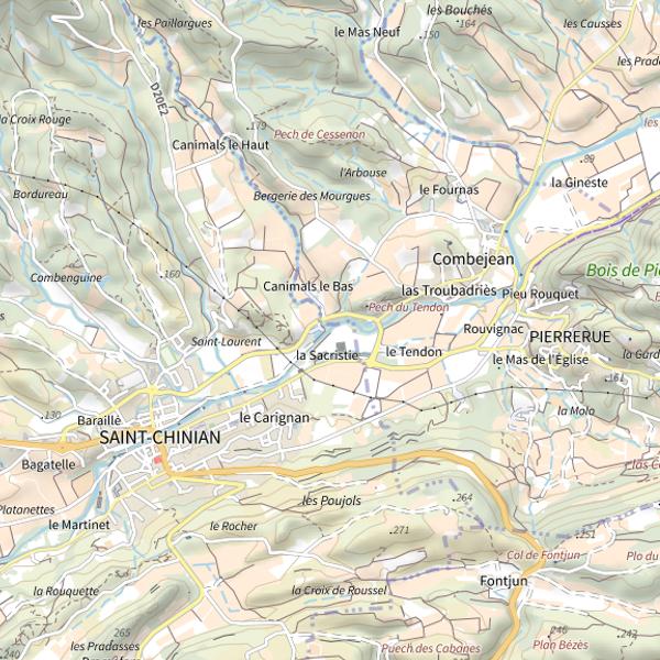 Plan cartographique de Le vernazobre