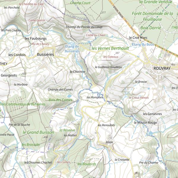 Plan cartographique de Le Vernidard
