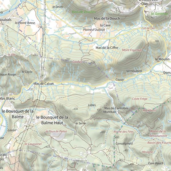Plan cartographique de Le Vernoubrel