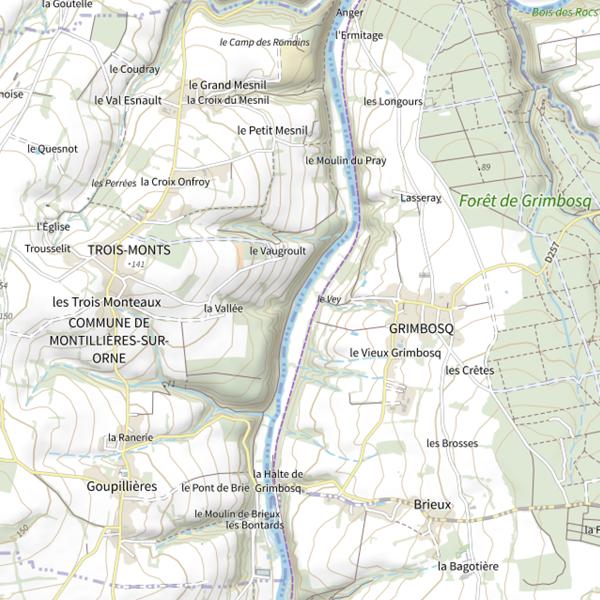 Plan cartographique de Le Vey