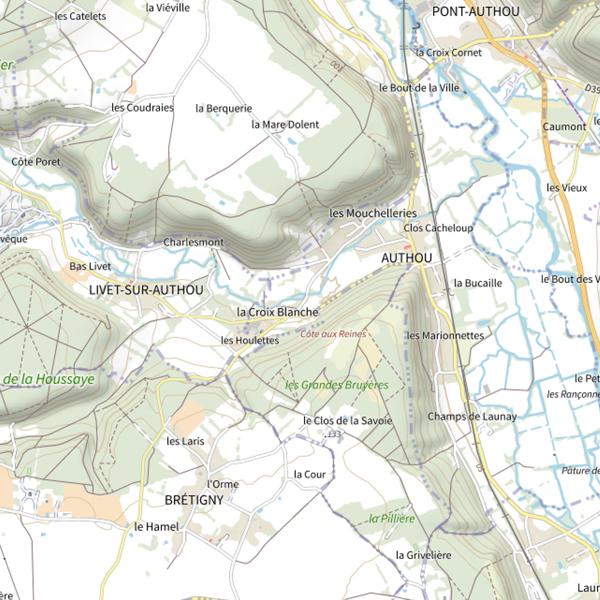 Plan cartographique de Le Vieux Moulin