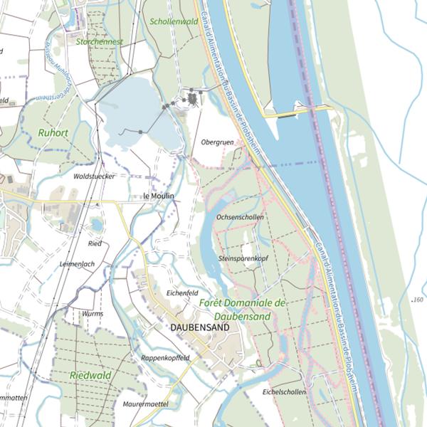 Plan cartographique de Le Vieux Rhin