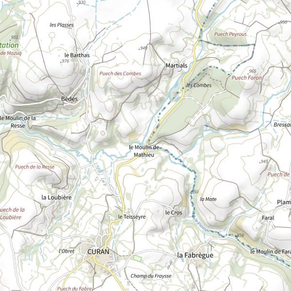 Plan cartographique de Le Vioulou