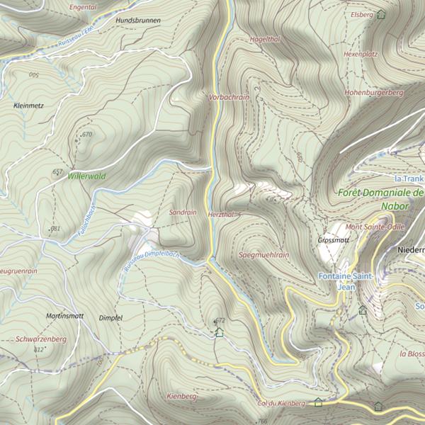 Plan cartographique de Le Vorbach