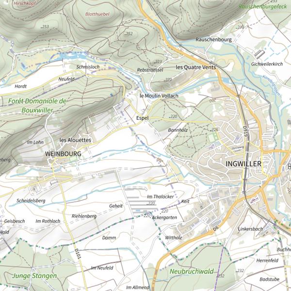 Plan cartographique de Le Weinbaechel
