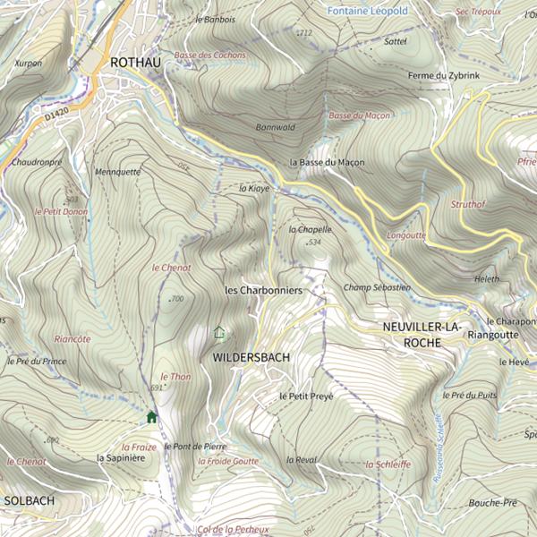 Plan cartographique de Le Wildbach