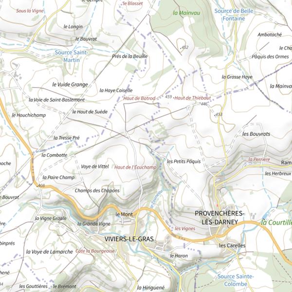 Plan cartographique de Le Zouneau