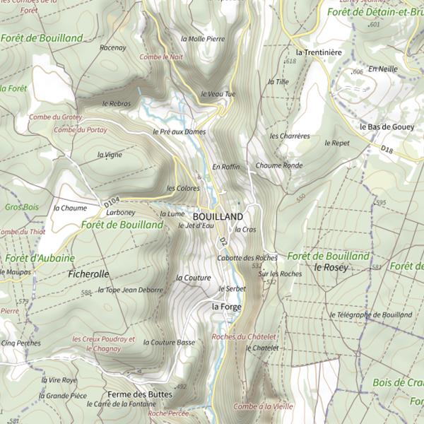 Plan cartographique de L'Echo de la Dore - Bouilland