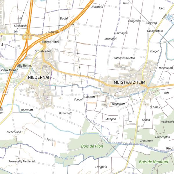 Plan cartographique de L'Ehn