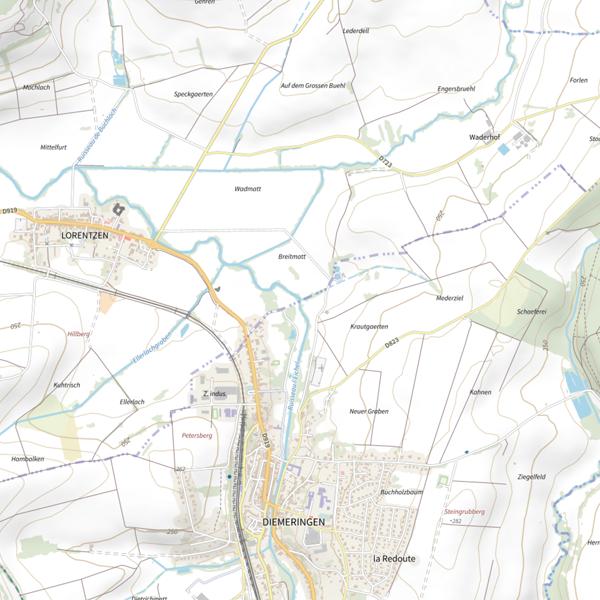Plan cartographique de L'Eichel (Bas-Rhin)