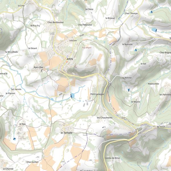 Plan cartographique de L'Elle (Corrèze)