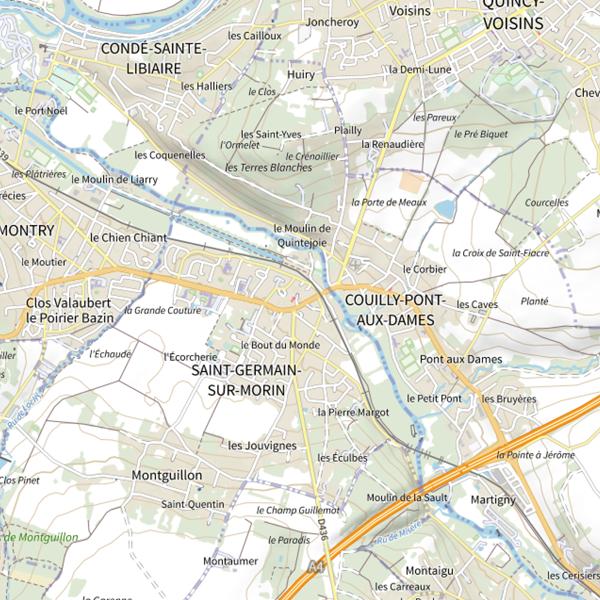 Plan cartographique de L'Epinoche de Couilly-Saint-Germain-Montry