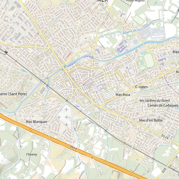 Plan cartographique de Les 4 étangs de Robinson