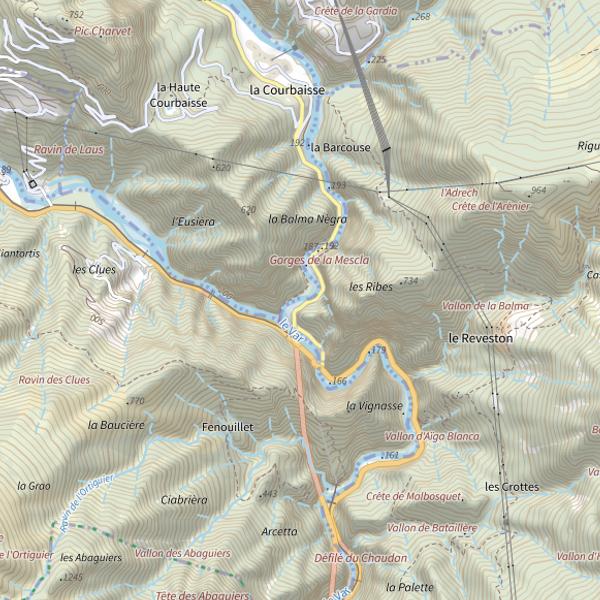 Plan cartographique de Les Batteries