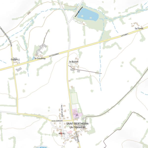 Plan cartographique de Les Burons