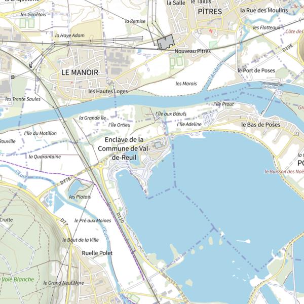 Plan cartographique de Les Chalets du Lac
