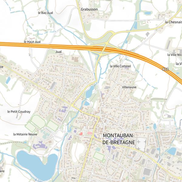 Plan cartographique de Les Cottrels