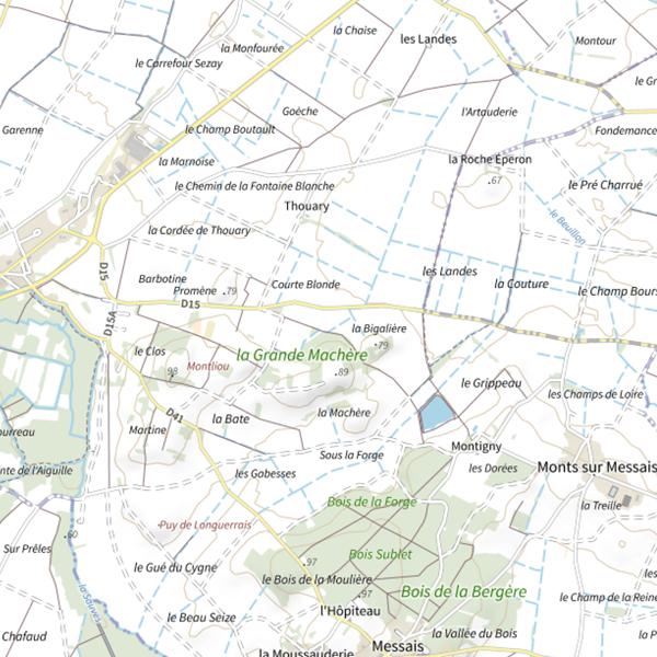 Plan cartographique de Les Dives (Moncontour)
