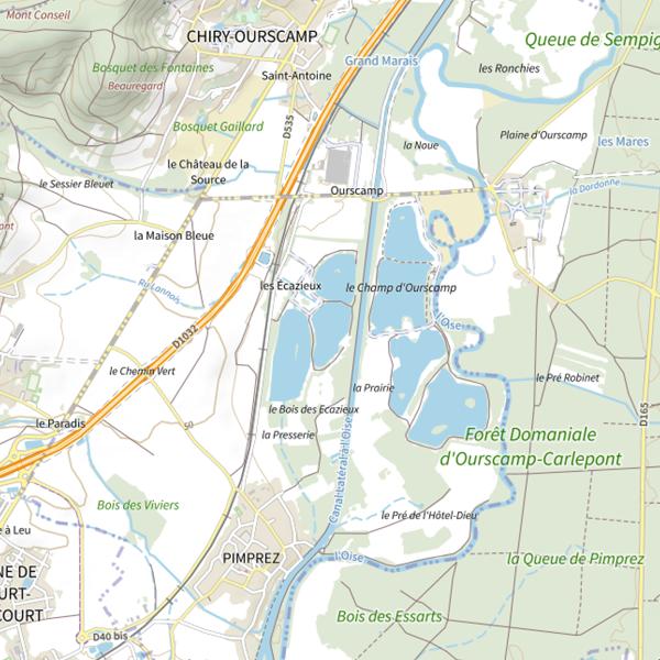Plan cartographique de Les Ecazieux