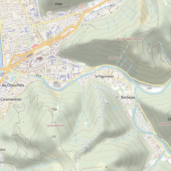 Plan cartographique de Les Ferréols