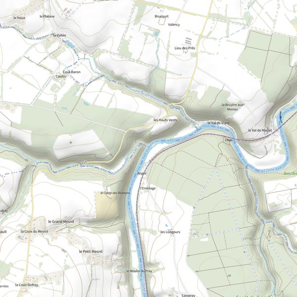 Plan cartographique de Les Hauts Vents