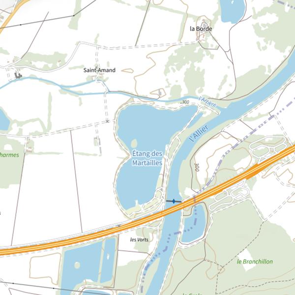 Plan cartographique de Les Martailles
