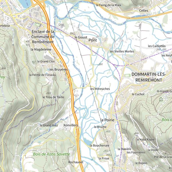 Plan cartographique de Les Mitreuches