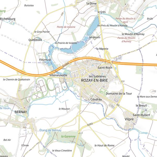 Plan cartographique de Les Pêcheurs de l'Yerres