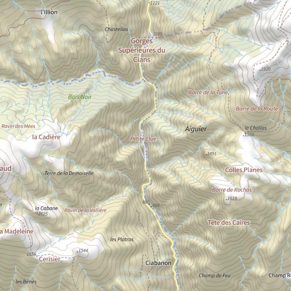 Plan cartographique de Les Petites-clues