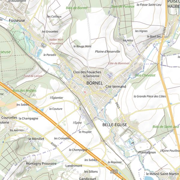 Plan cartographique de L'Esches