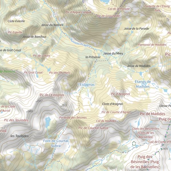 Plan cartographique de L'Estagnas