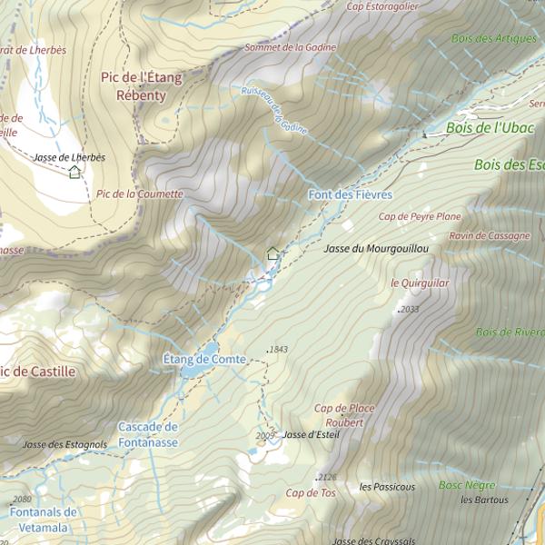 Plan cartographique de L'Estagnol (Mérens-les-Vals)